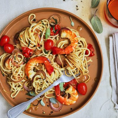 SPAGETTI CREVETTE SAUGE