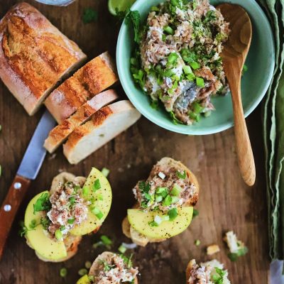 TARTINES DE RILETTE DE HARENG FUME